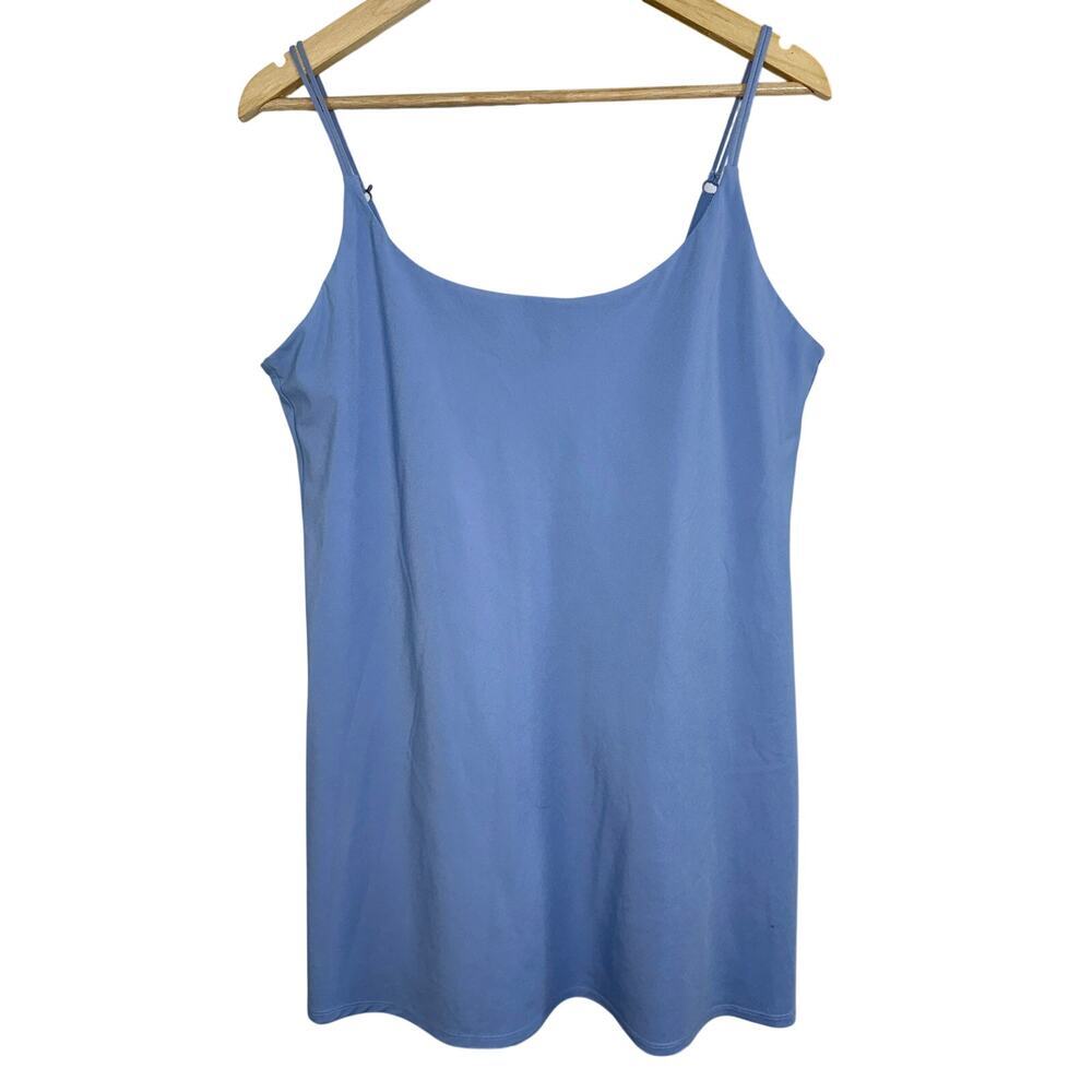 Abercrombie & Fitch Blue Adjustable Straps Shapewear Slip Dress Womens Size L